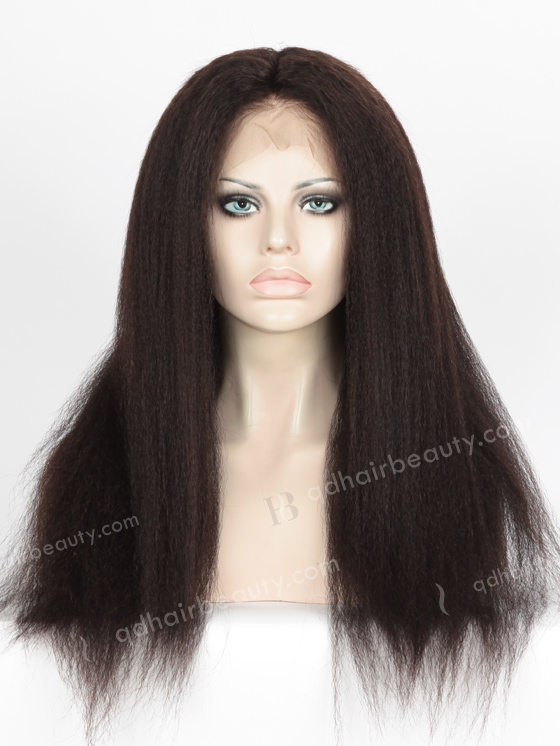In Stock Indian Remy Hair 20" Italian Yaki Natural Color 360 Lace Wig 360LW-01020